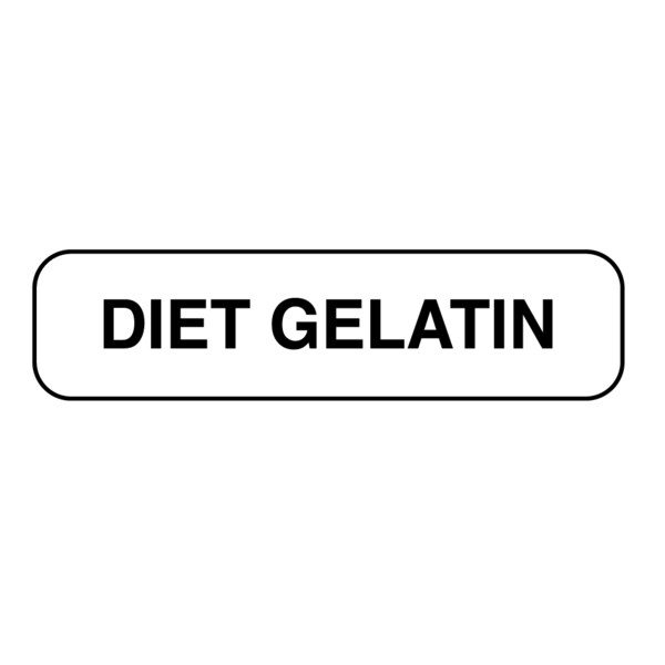Nevs Diet Gelatin Label 1/2" x 1-1/2" DIET-603 - main